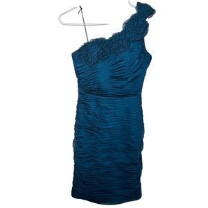 Women's Adrianna Papell One Shoulder Ruffled Dress Size 4